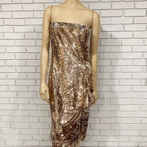 Parker Women’s Gold Noelle Sequin Dress